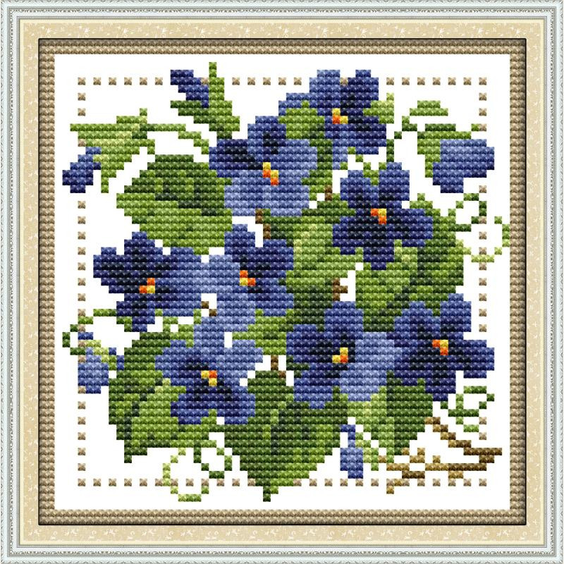 Kaheteistkümne kuu lilleseeria DMC ristpistekomplekt 14ct11ct prinditud lõuend ristpiste DIY käsitsi valmistatud tikkimiskomplekt näputöö