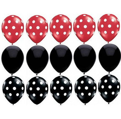 15 vnt/sl. 2,8g juoda raudona balta rožinė latekso ladybug dot dot dot latex baby shower gimtadienio vakarėlio vestuvių dekoravimo reikmenys