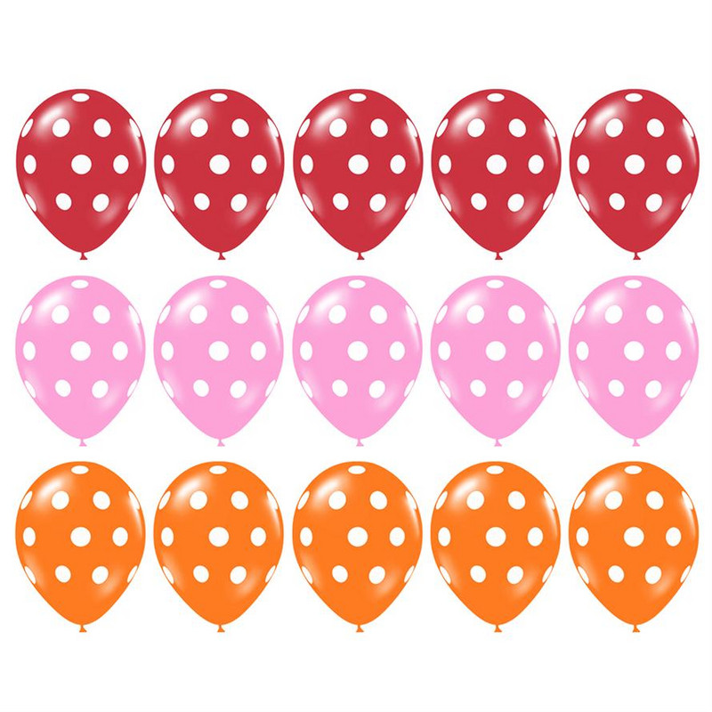 15 vnt/sl. 2,8g juoda raudona balta rožinė latekso ladybug dot dot dot latex baby shower gimtadienio vakarėlio vestuvių dekoravimo reikmenys