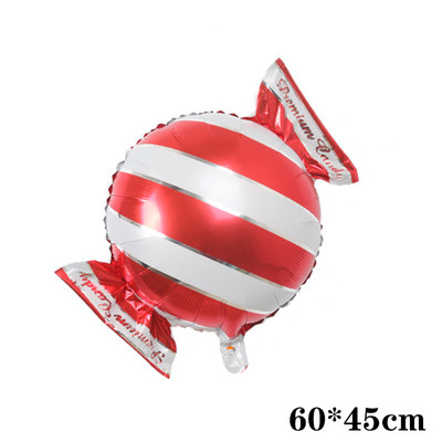 1/2/5gab 18 collu konfekšu stieņa folijas balons, apaļš rats konfektes dekorēšanai bērnu dzimšanas dienas ballītei kāzu bērnu dušas dekorēšanai