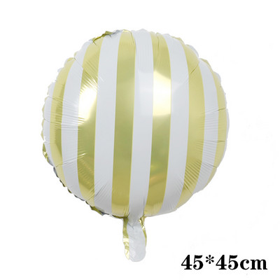 1/2/5gab 18 collu konfekšu stieņa folijas balons, apaļš rats konfektes dekorēšanai bērnu dzimšanas dienas ballītei kāzu bērnu dušas dekorēšanai