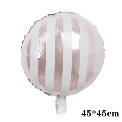 1/2/5gab 18 collu konfekšu stieņa folijas balons, apaļš rats konfektes dekorēšanai bērnu dzimšanas dienas ballītei kāzu bērnu dušas dekorēšanai
