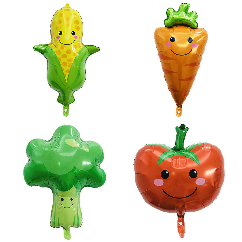 Köögiviljade ja puuviljade alumiiniumfooliumist õhupall pühvlite puuviljade arbuusi maasika heeliumi õhupall sünnipäevapidu dekoratiivne laste mänguasjapall