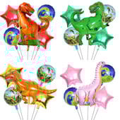 Balon din folie de aluminiu cu animale mari de plimbare 3D Dinozaur jurasic Decor pentru petrecerea de aniversare Balon cu heliu Oferă copiilor cadou jucărie