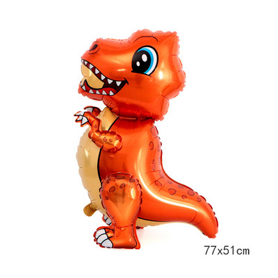 Balon din folie de aluminiu cu animale mari de plimbare 3D Dinozaur jurasic Decor pentru petrecerea de aniversare Balon cu heliu Oferă copiilor cadou jucărie