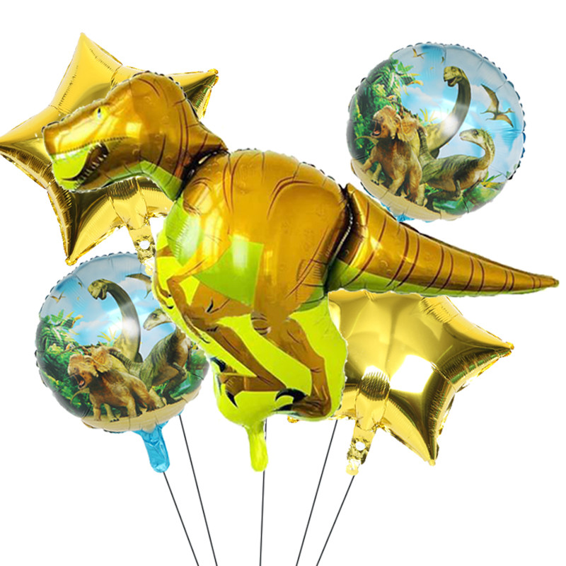 Balon din folie de aluminiu cu animale mari de plimbare 3D Dinozaur jurasic Decor pentru petrecerea de aniversare Balon cu heliu Oferă copiilor cadou jucărie