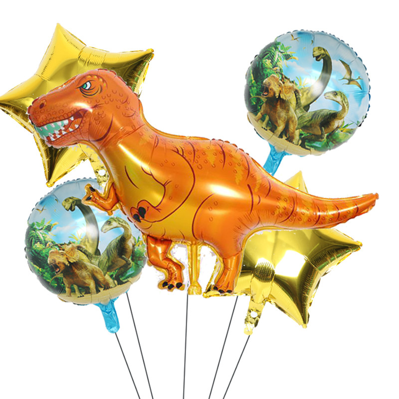 Balon din folie de aluminiu cu animale mari de plimbare 3D Dinozaur jurasic Decor pentru petrecerea de aniversare Balon cu heliu Oferă copiilor cadou jucărie