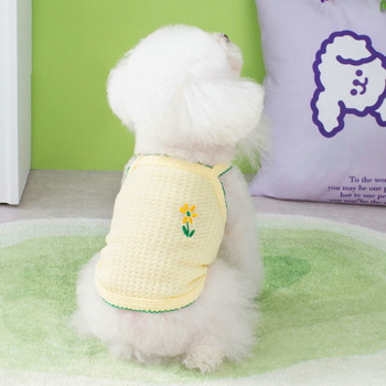 Καλοκαιρινό γιλέκο σκύλου Ρούχα για σκύλους κατοικίδιων ζώων Αναπνεύσιμη μπλούζα με σφεντόνα γάτας Ρούχα για σκύλους Κοστούμια μόδας Chihuahua Girl Pug Γιλέκο York