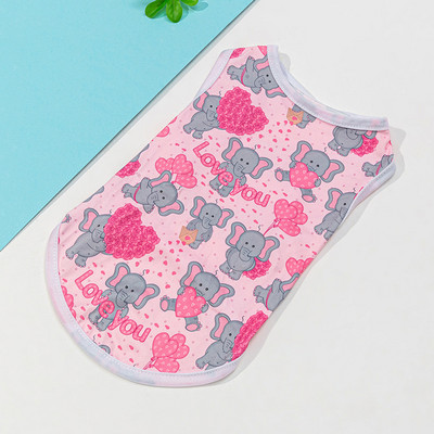 Armas trükitud vest Lemmiklooma koera riided Kassi T-särk Riietus Suvemood õhukesed hingavad seelikud Chihuahua tüdrukule Mops York Supply