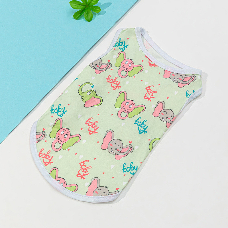 Armas trükitud vest Lemmiklooma koera riided Kassi T-särk Riietus Suvemood õhukesed hingavad seelikud Chihuahua tüdrukule Mops York Supply