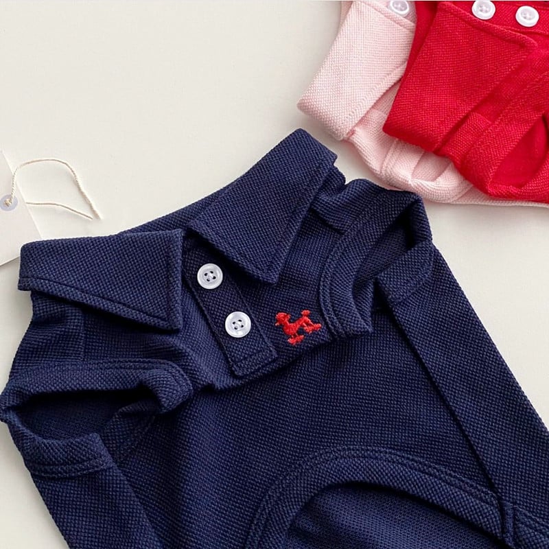 Oblečenie pre psov s golierom, letné šteňacie vesty, plyšové polo tričko, mäkšie ako medveď, jednofarebné oblečenie pre domáce zvieratá s dvoma nohami