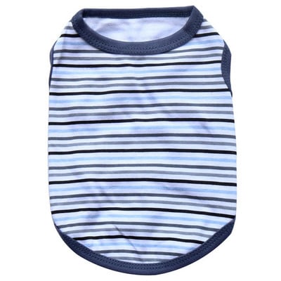 Nyári csíkos kutya ing pamut alkalmi kisállat mellény kényelmes kutya jelmez kölyök póló légáteresztő kutyaruhák