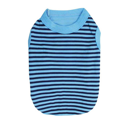 Nyári csíkos kutya ing pamut alkalmi kisállat mellény kényelmes kutya jelmez kölyök póló légáteresztő kutyaruhák