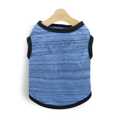 Nyári csíkos kutya ing pamut alkalmi kisállat mellény kényelmes kutya jelmez kölyök póló légáteresztő kutyaruhák