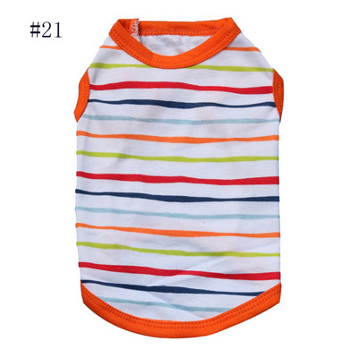 Nyári csíkos kutya ing pamut alkalmi kisállat mellény kényelmes kutya jelmez kölyök póló légáteresztő kutyaruhák