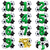 1 komplekts 18 collu futbola folijas baloni 32 collu zaļi digitāli folijas baloni bērniem zēniem dzimšanas dienas ballīšu dekorēšanas spēles hēlija baloni