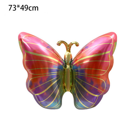 1 gab. Lieli krāsaini tauriņu folijas baloni dzimšanas dienas ballītes baloni meitenēm dāvanas bērniem rotaļlietas āra foto rekvizīti kāzu dekorācijas