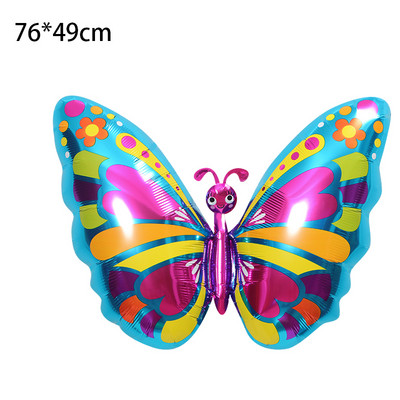 1 gab. Lieli krāsaini tauriņu folijas baloni dzimšanas dienas ballītes baloni meitenēm dāvanas bērniem rotaļlietas āra foto rekvizīti kāzu dekorācijas