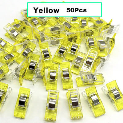 50 gab. Daudzfunkcionālas šūšanas saspraudes Krāsainas saspraudes Plastmasas saspraudes uzglabāšanas pozicionēšanas stepēšanas skavas audumu šūšanai