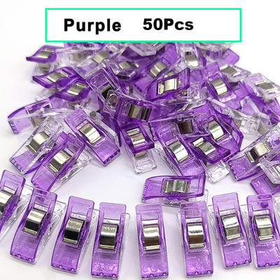 50 gab. Daudzfunkcionālas šūšanas saspraudes Krāsainas saspraudes Plastmasas saspraudes uzglabāšanas pozicionēšanas stepēšanas skavas audumu šūšanai