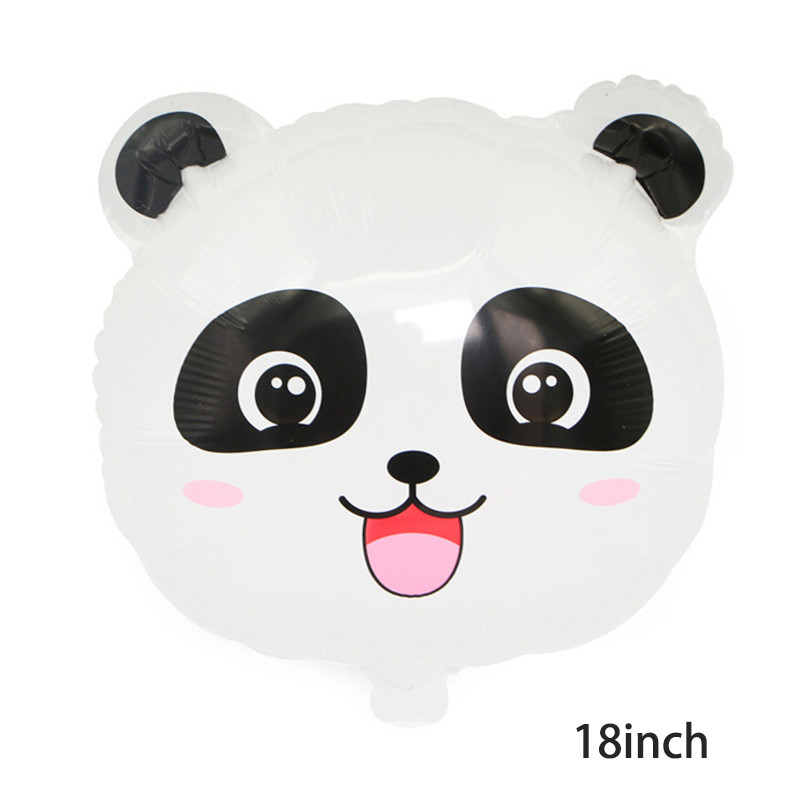 Karikatūra Pandas folijas balonu ballīte melns balts punkts lateksa metāls zaļš pentagramma hēlija balonu dekorēšana bērnu dzimšanas dienā bērnu duša