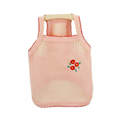 Kutya Camisole ruhák Kisállat mellény Négyzet Nyak Imádnivaló Kényelmes Puha Virághímzés Kisállat kiskutya mindennapi viselet