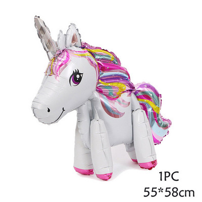 Lieli balti zirga folijas baloni Milzīgi daudz laimes dzimšanas dienas ballīšu dekorācijas Mylar balons kovboju dzīvnieks bērnu dušas ferma hēlija globos