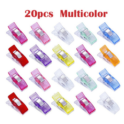 MIUSIE 20db állás lábtartó többszínű műanyag kapcsok szövetbilincsek patchwork szegés varróeszközök varrás kiegészítők 2019