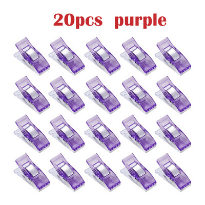 MIUSIE 20db állás lábtartó többszínű műanyag kapcsok szövetbilincsek patchwork szegés varróeszközök varrás kiegészítők 2019