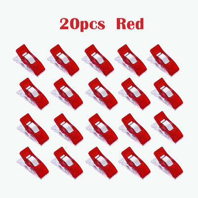 MIUSIE 20db állás lábtartó többszínű műanyag kapcsok szövetbilincsek patchwork szegés varróeszközök varrás kiegészítők 2019