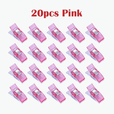 MIUSIE 20db állás lábtartó többszínű műanyag kapcsok szövetbilincsek patchwork szegés varróeszközök varrás kiegészítők 2019