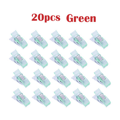 MIUSIE 20db állás lábtartó többszínű műanyag kapcsok szövetbilincsek patchwork szegés varróeszközök varrás kiegészítők 2019