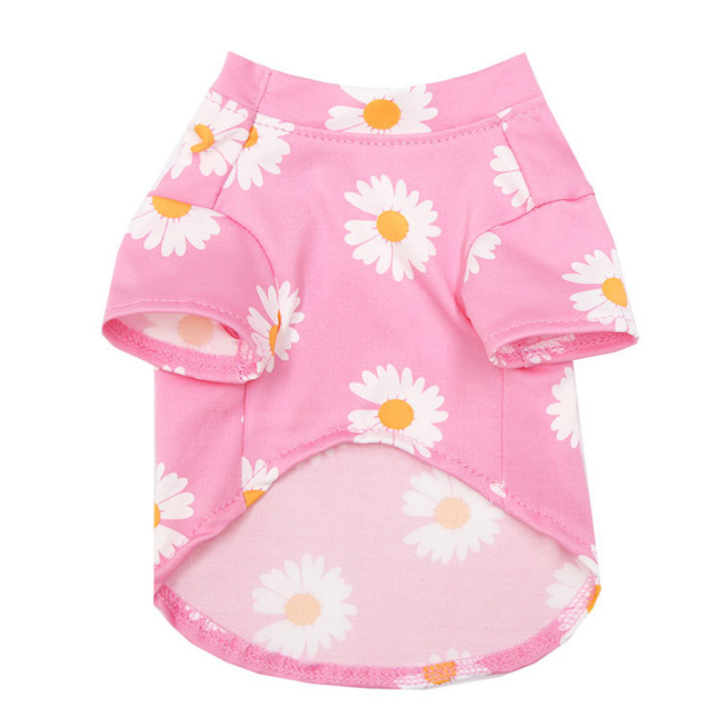 Lemmikloomade riided Kevad-suvi uus stiil reisitrükiga lühikeste varrukatega t-särk riided Väikesed keskmised koerad lemmiklooma kutsika T-särk Vest