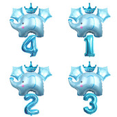 5 τμχ Μπαλόνια με ταινία κινουμένων σχεδίων ελέφαντας από αλουμίνιο Χρόνια πολλά Διακόσμηση πάρτι 32 ιντσών Αριθμός Παιδικά Globos Baby Shower Πρωτοχρονιάτικο παιχνίδι πάρτι