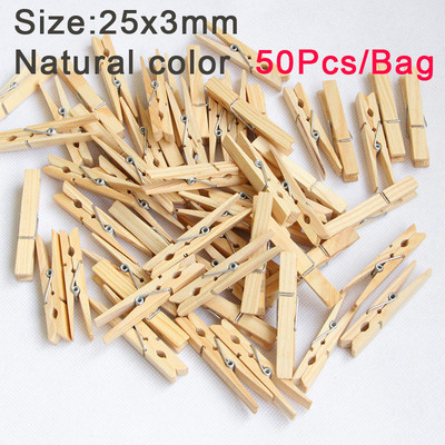 25/30/35/45 mm Krāsainas koka saspraudes Dabīga koka Skavas Attēlu saspraudes Mini apģērbu piespraudes DIY fotopapīra knaģītim drēbju spraudeņiem