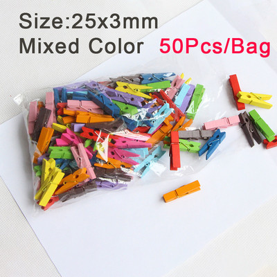 25/30/35/45 mm Krāsainas koka saspraudes Dabīga koka Skavas Attēlu saspraudes Mini apģērbu piespraudes DIY fotopapīra knaģītim drēbju spraudeņiem