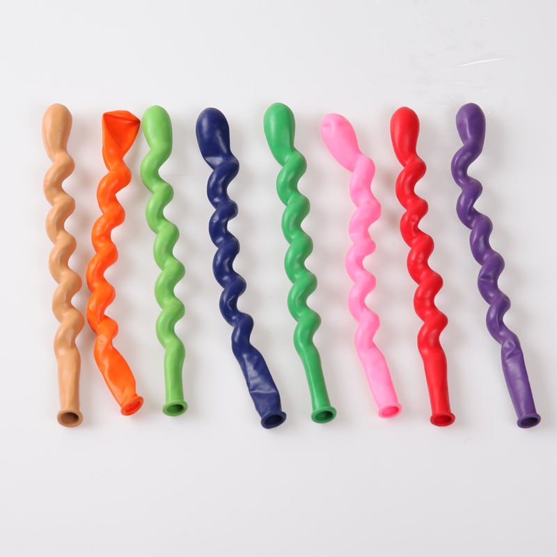 10 ks/sada dlhých špirálových latexových balónov s magickým prúžkom, zmiešaných farieb, príprava, skrútený balón, narodeninová párty, svadobná dekorácia, balón