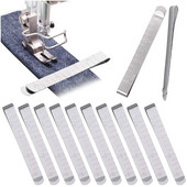 1/3/5gab Metāla šūšanas gofrēšanas klipsis nerūsējošā tērauda šūšanas klipsi DIY apģērbu sašūšanai piespraušanai marķēšanai stepēšanas lineāla rīks
