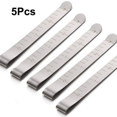 1/3/5gab Metāla šūšanas gofrēšanas klipsis nerūsējošā tērauda šūšanas klipsi DIY apģērbu sašūšanai piespraušanai marķēšanai stepēšanas lineāla rīks