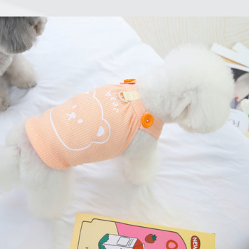 Ρούχα για κουτάβι Καλοκαιρινή άνοιξη γιλέκο μόδας για γάτα κατοικίδιο χαριτωμένο λουρί κινουμένων σχεδίων Μικρές πιτζάμες μόδας για σκύλους Pomeranian Chihuahua Maltese
