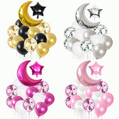 14 buc 22 inch combinație de stele de lună auriu roz soare curcubeu nuntă decorare petrecere de naștere balon cu heliu jucărie pentru baby shower golbos