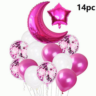 14 buc 22 inch combinație de stele de lună auriu roz soare curcubeu nuntă decorare petrecere de naștere balon cu heliu jucărie pentru baby shower golbos