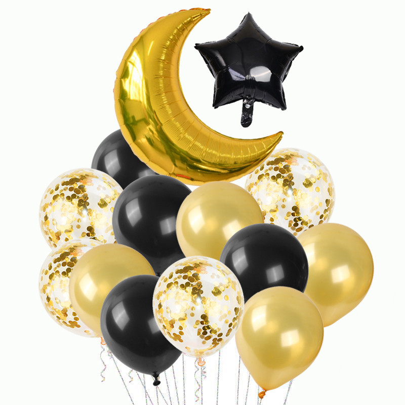 14 buc 22 inch combinație de stele de lună auriu roz soare curcubeu nuntă decorare petrecere de naștere balon cu heliu jucărie pentru baby shower golbos