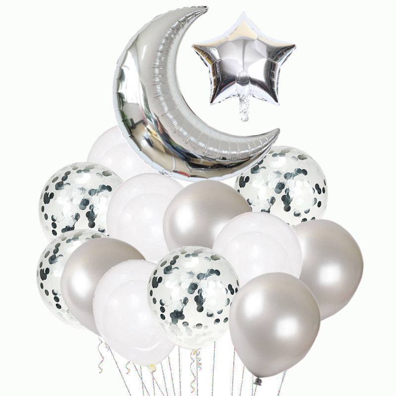 14 buc 22 inch combinație de stele de lună auriu roz soare curcubeu nuntă decorare petrecere de naștere balon cu heliu jucărie pentru baby shower golbos