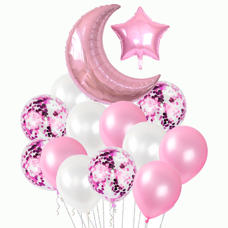 14 buc 22 inch combinație de stele de lună auriu roz soare curcubeu nuntă decorare petrecere de naștere balon cu heliu jucărie pentru baby shower golbos
