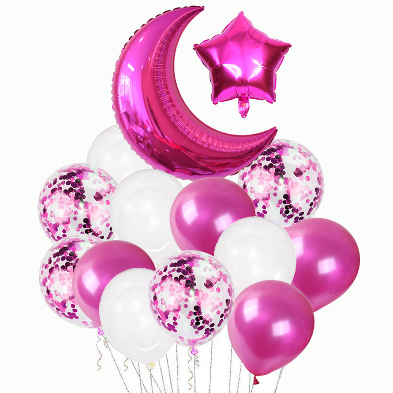 14 buc 22 inch combinație de stele de lună auriu roz soare curcubeu nuntă decorare petrecere de naștere balon cu heliu jucărie pentru baby shower golbos