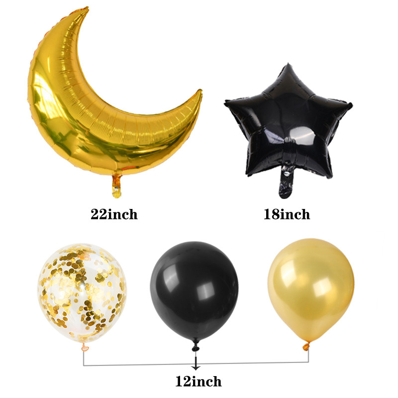 14 buc 22 inch combinație de stele de lună auriu roz soare curcubeu nuntă decorare petrecere de naștere balon cu heliu jucărie pentru baby shower golbos