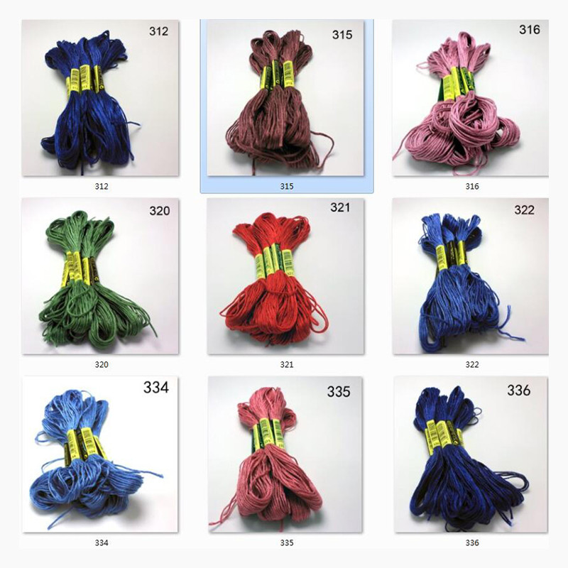 10 vienetų kryžminio dygsnio siūlų / siuvinėjimo kryželiu siūlų / Individualių siūlų spalvos 02