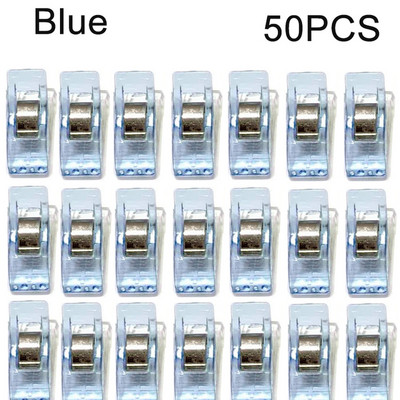50 de bucăți cleme de cusut multifuncționale cleme colorate plastic artizanat croșetat tricotat cleme de siguranță cleme de legare culori asortate hârtie