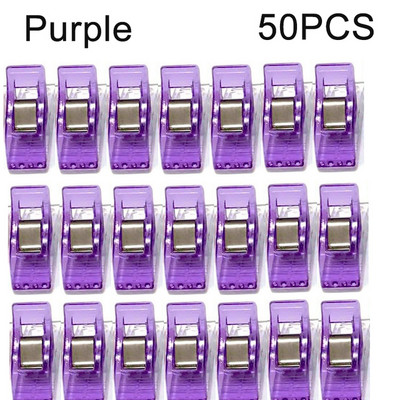50 de bucăți cleme de cusut multifuncționale cleme colorate plastic artizanat croșetat tricotat cleme de siguranță cleme de legare culori asortate hârtie